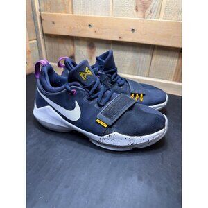 Nike Paul George PG1 Low GS Navy Purple Youth Basketball Size 5Y 880304-417